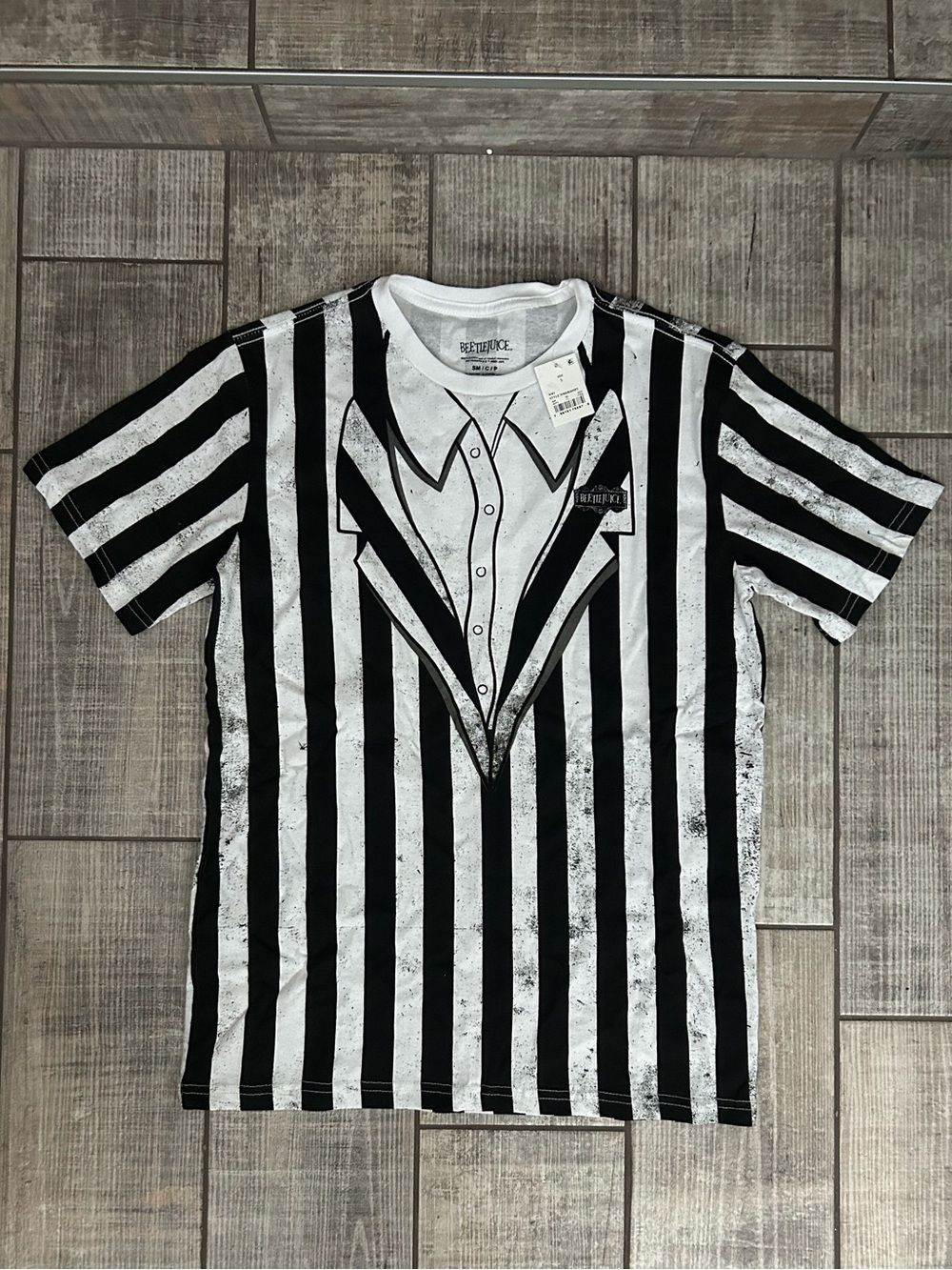 Beetlejuice Costume T-shirt SM New